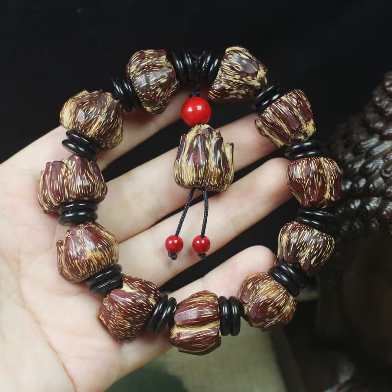Natural Blood Bodhi Mala Bracelet