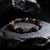 Tiger Eye, Black Onyx & Obsidian Fortune Bracelet