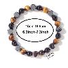 Tiger Eye, Black Onyx & Obsidian Fortune Bracelet