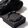Tiger Eye, Black Onyx & Obsidian Fortune Bracelet