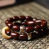 Purple Golden Bodhi Seed Double Wrap Bracelet