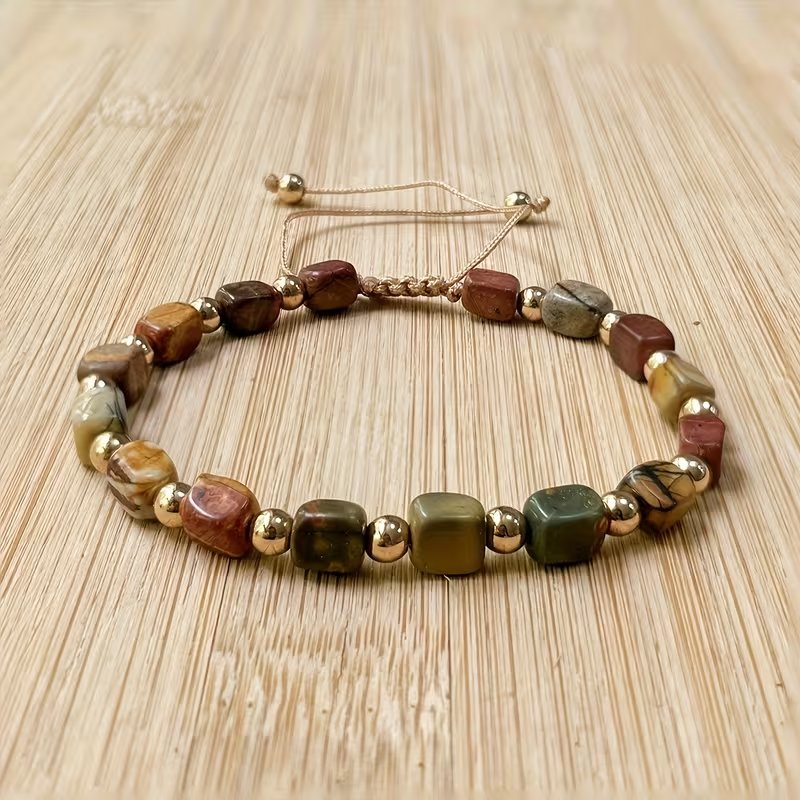 Picasso Stone Lucky Charm Adjustable Bracelet