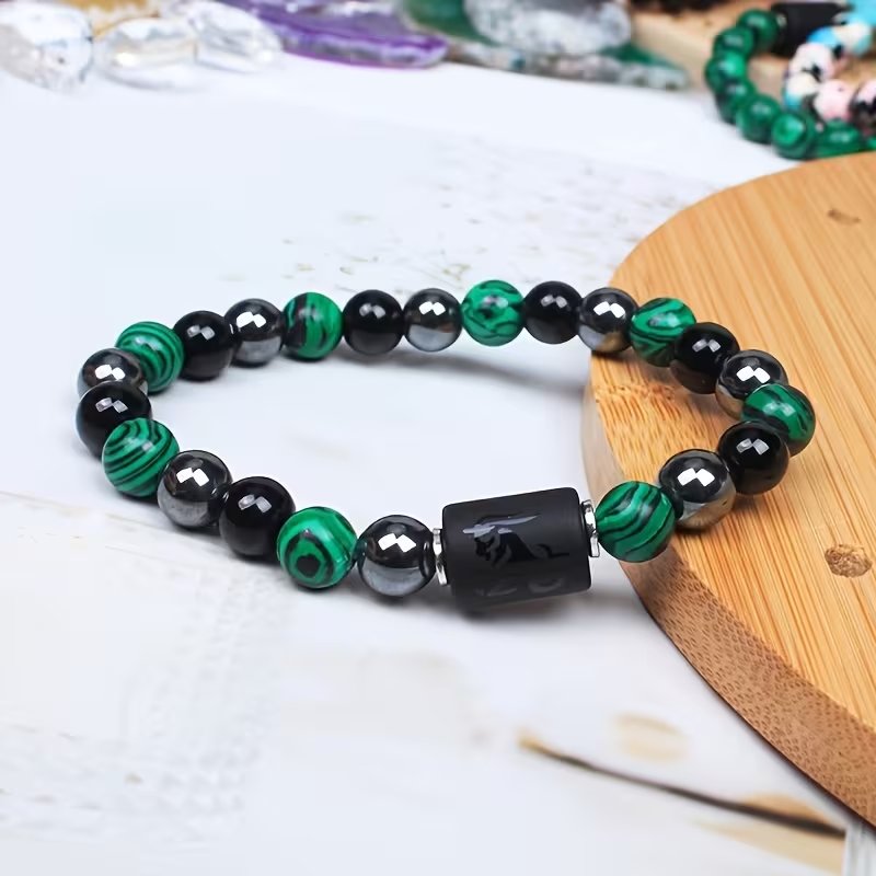 Libra Zodiac Malachite Wealth Attraction Bracelet