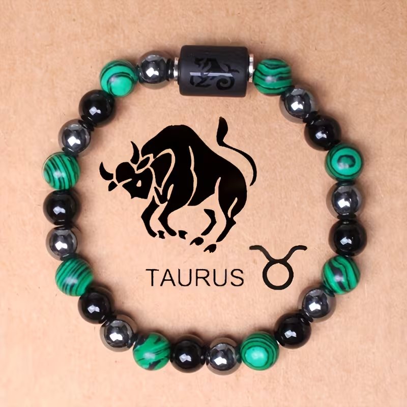 Libra Zodiac Malachite Wealth Attraction Bracelet