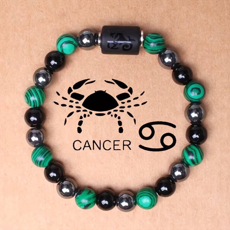 Libra Zodiac Malachite Wealth Attraction Bracelet
