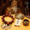Mystic Fossil Prayer Bead Bracelet for Inner Peace