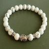 White Howlite Buddha Mala Bracelet