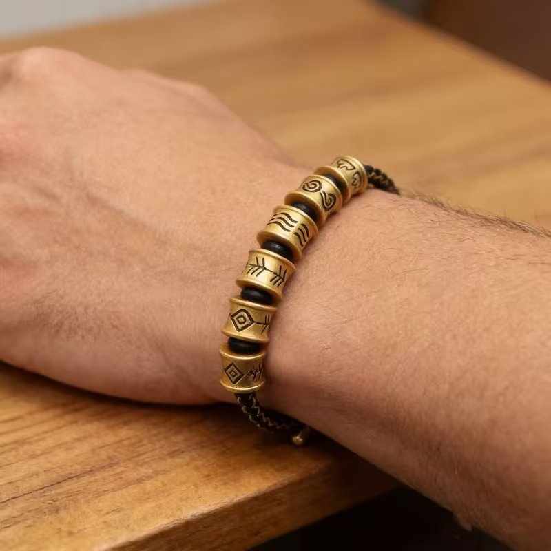 Retro Viking Braided Bracelet for Men