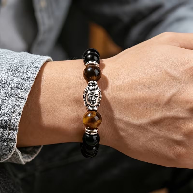 Men’s Buddha Tiger Eye Lucky Bracelet