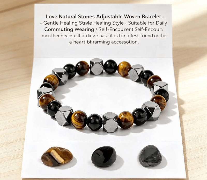 Tiger Eye, Black Onyx & Obsidian Fortune Bracelet