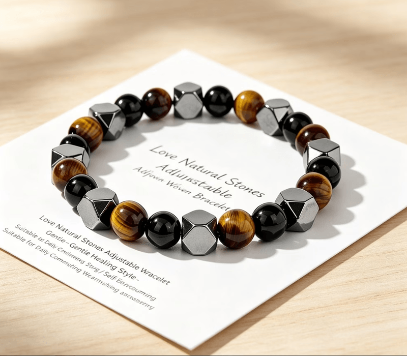 Tiger Eye, Black Onyx & Obsidian Fortune Bracelet