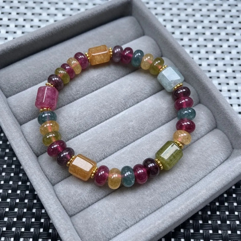 8mm Natural Brazilian Tourmaline Feng Shui Lucky Bracelet