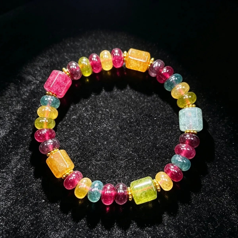 8mm Natural Brazilian Tourmaline Feng Shui Lucky Bracelet