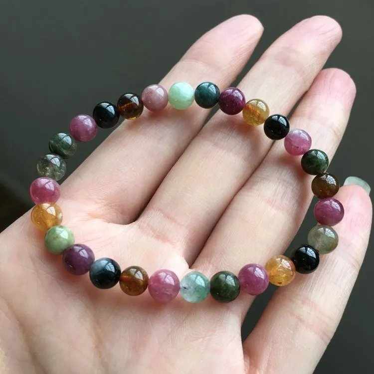 Natural Tourmaline Feng Shui Wealth Bracelet Women Lucky Charm