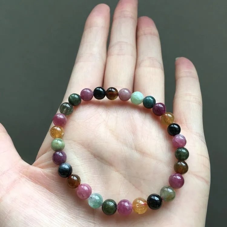 Natural Tourmaline Feng Shui Wealth Bracelet Women Lucky Charm