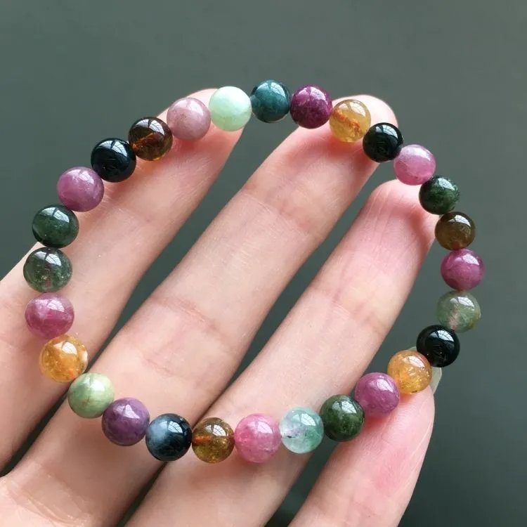 Natural Tourmaline Feng Shui Wealth Bracelet Women Lucky Charm