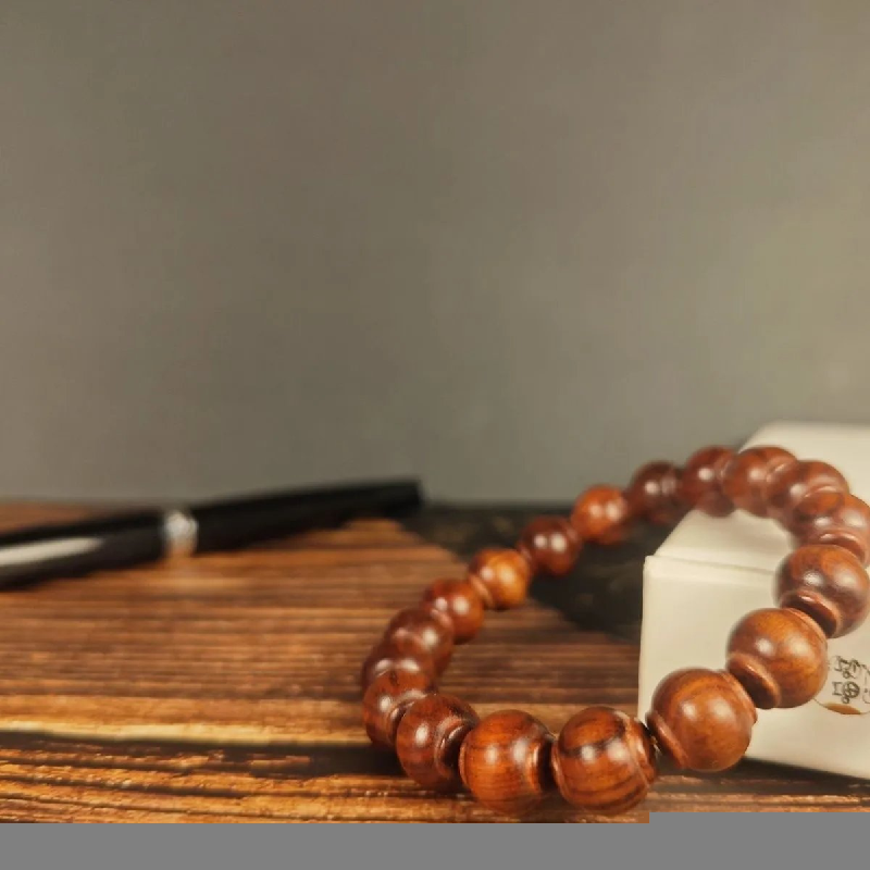 Natural Timor-Leste Agarwood 12mm Men’s Feng Shui Bracelet