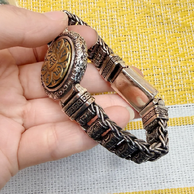 Black Obsidian Mantra - Wealth Lucky Bracelet