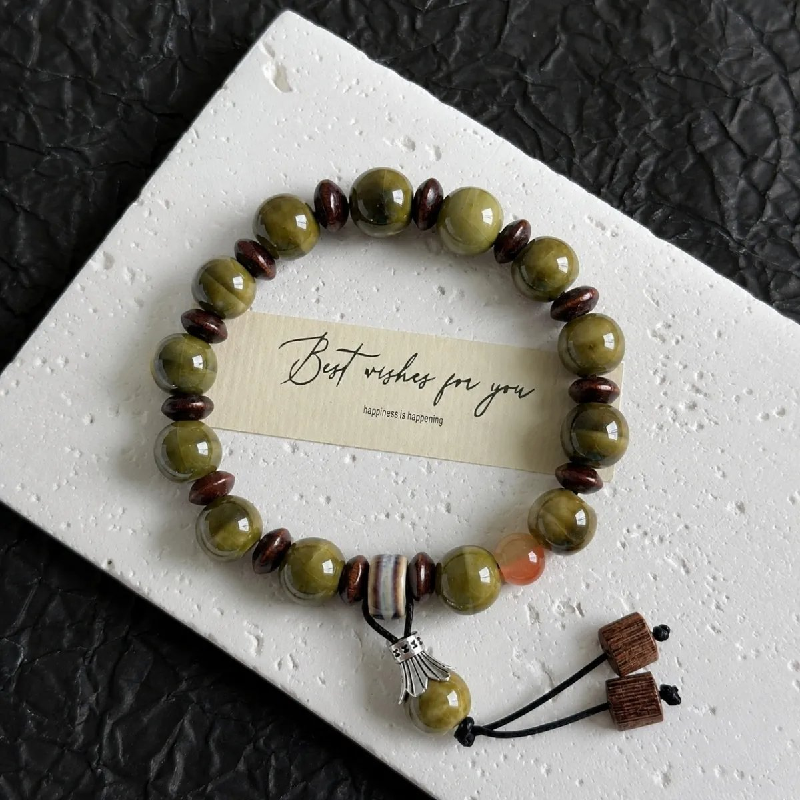 Lucky Wealth Bracelet - Matte Ceramic Chinese Bead