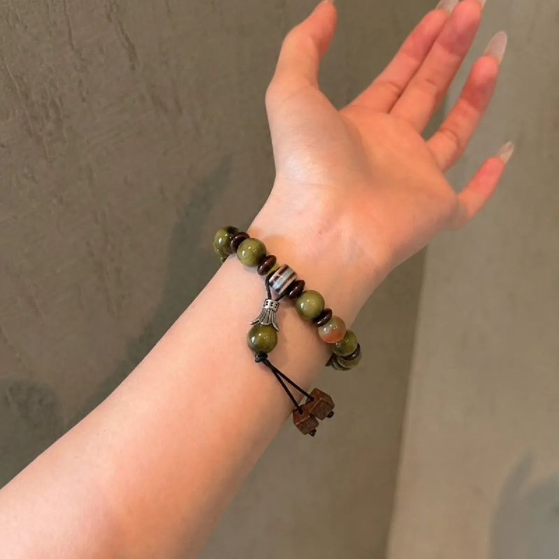 Lucky Wealth Bracelet - Matte Ceramic Chinese Bead