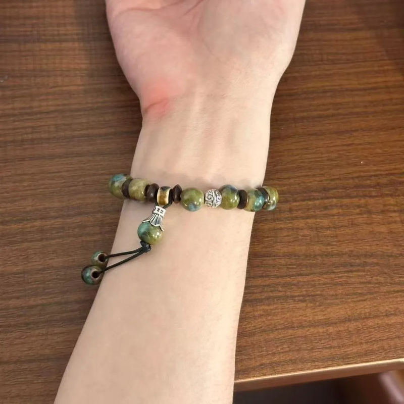 Lucky Wealth Bracelet - Matte Ceramic Chinese Bead