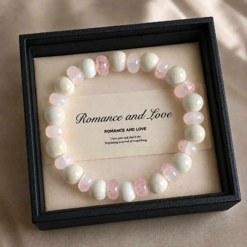Beaded Charm Bracelets For Women - Handmade Rose Lucky Bracelet