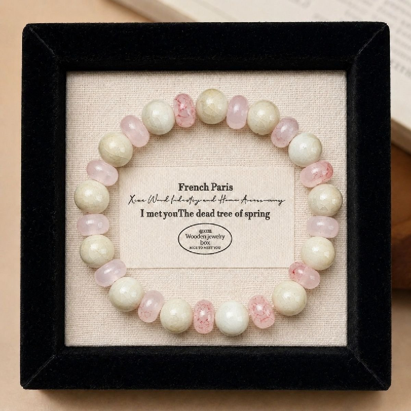 Best Selling Beaded Bracelets - Rose Ceramic Luck Bracelet