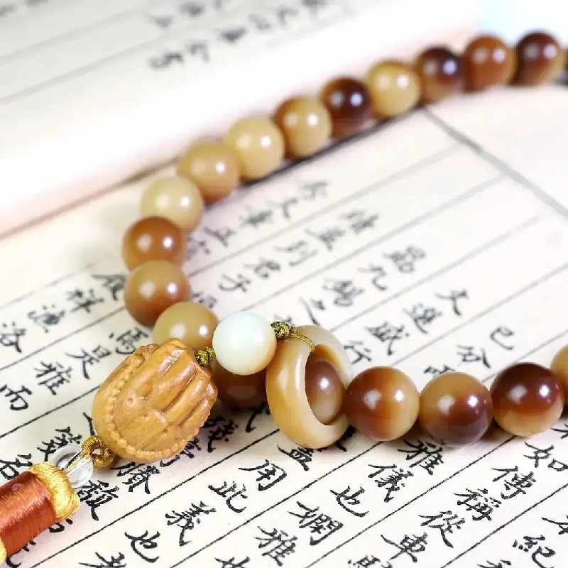 Handmade Bodhi Root Feng Shui Protection Bracelet for Men Women