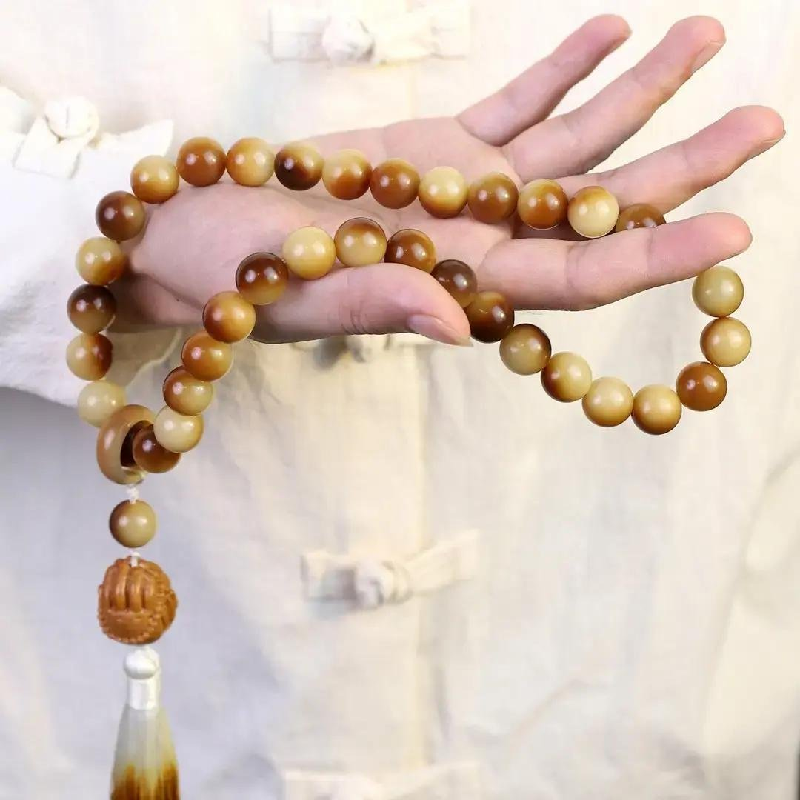 Handmade Bodhi Root Feng Shui Protection Bracelet for Men Women