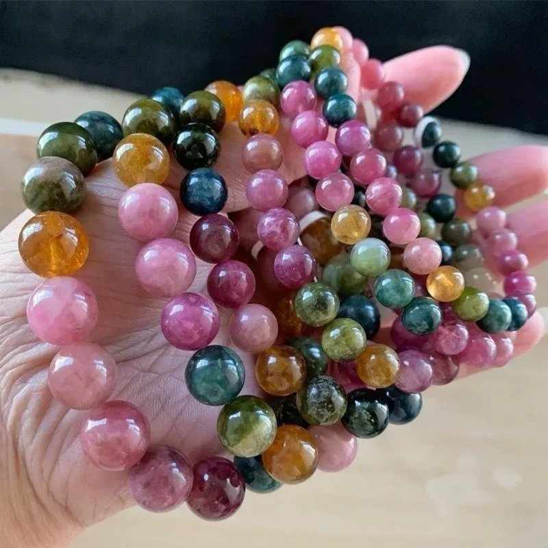 Brazilian Natural Tourmaline Bracelet - Jade Wrap Prosperity Bracelet