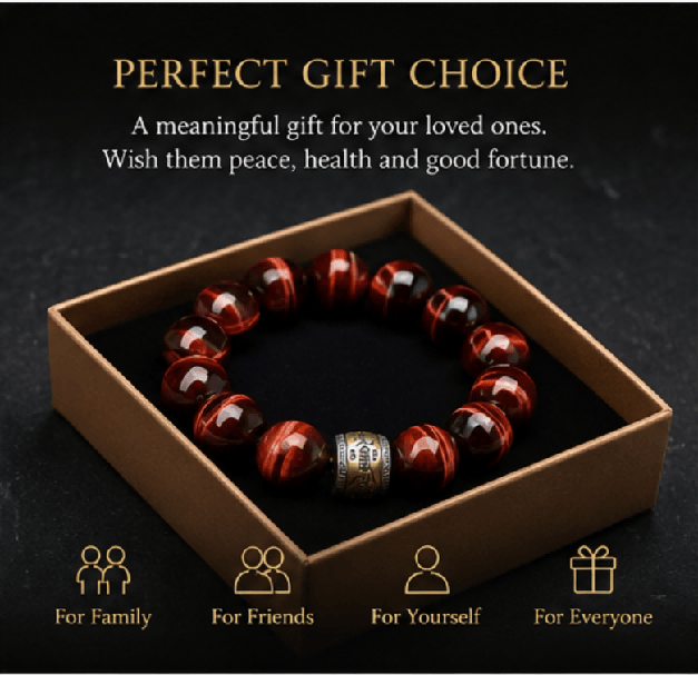 Red Tiger Eye Fortune Bracelet – Chinese Buddha Beaded Bracelet