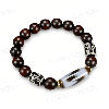 Tibetan Nine-Eye Dzi Bracelet – Red Sandalwood Beaded Bracelet