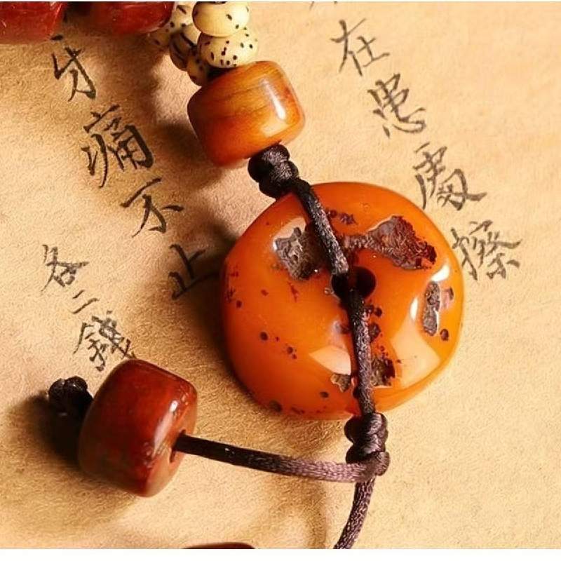 Tibetan Dzi Yak Bone Bracelet – Vintage Himalayan Mala