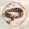 Double Wrap Golden Sandalwood Mala Bracelet – Zen Beads
