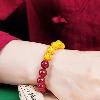 Natural Cinnabar & Realgar Yin-Yang Bracelet | Feng Shui Jewelry