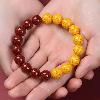 Natural Cinnabar & Realgar Yin-Yang Bracelet | Feng Shui Jewelry
