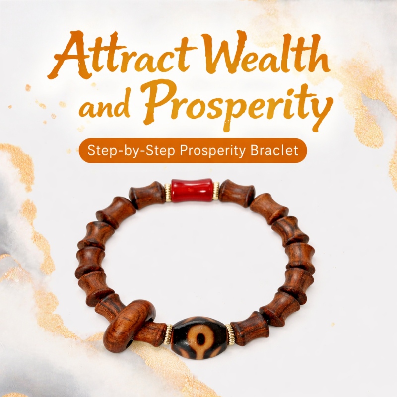 Huanghuali Bamboo Dzi Bracelet | Prosperity & Protection