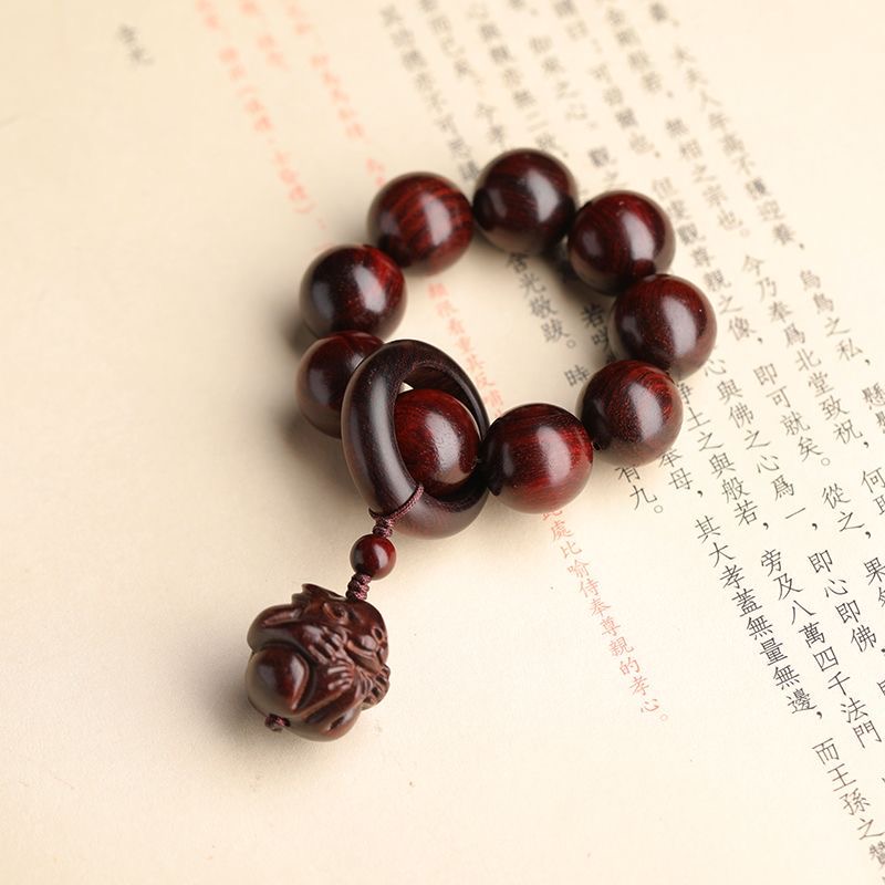 Rosewood Zodiac Buddhist Bracelet | Stress Relief & Protection