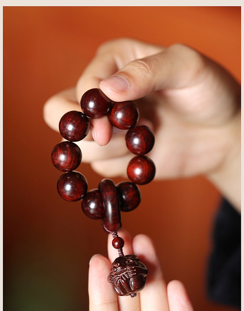 Rosewood Zodiac Buddhist Bracelet | Stress Relief & Protection