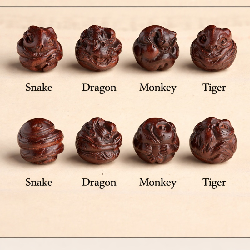 Rosewood Zodiac Buddhist Bracelet | Stress Relief & Protection