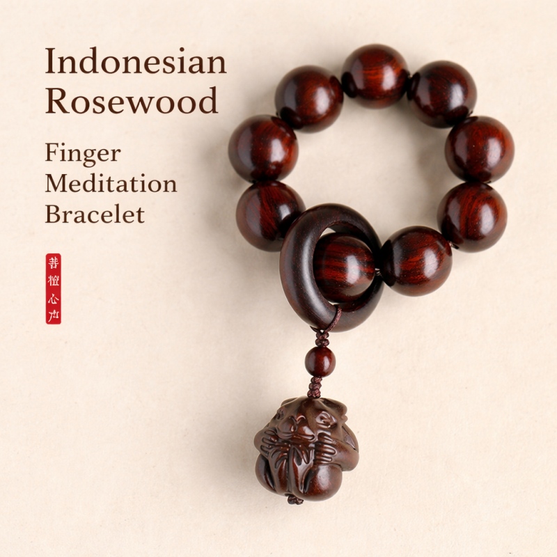 Rosewood Zodiac Buddhist Bracelet | Stress Relief & Protection