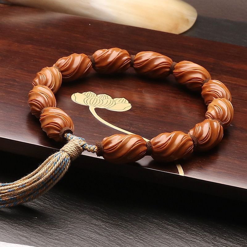 Olive Seed Buddhist Bracelet | Handmade Spiritual & Protective Jewelry