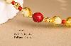 Protective Lotus Steps Amber Bracelet | Buddhist Spiritual Jewelry