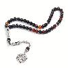 Black Natural Stone Prayer Bead Bracelet | Islamic Tasbih for Salah