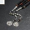 Black Natural Stone Prayer Bead Bracelet | Islamic Tasbih for Salah