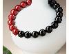 Cinnabar & Obsidian Yin Yang Bracelet | Lucky Protection Jewelry
