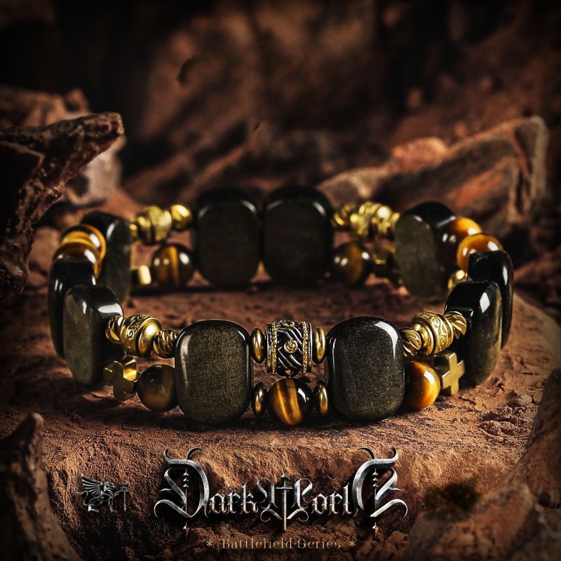 Gold Obsidian Tiger Eye Bracelet