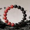 Cinnabar & Obsidian Yin Yang Bracelet | Lucky Protection Jewelry