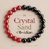 Cinnabar & Obsidian Yin Yang Bracelet | Lucky Protection Jewelry