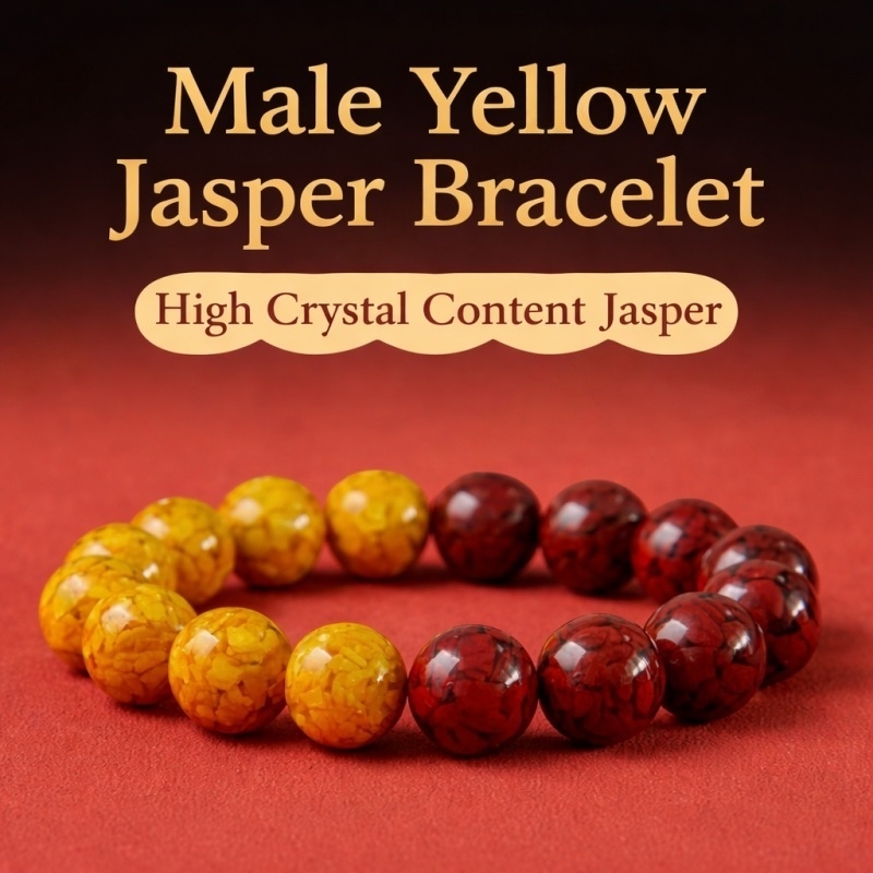 Natural Cinnabar & Realgar Yin-Yang Bracelet | Feng Shui Jewelry